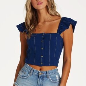 Billabong Heart Of Diamond Top | Medium | Excellent condtion | Blue